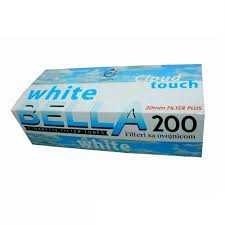 Сигаретные гильзы Bella - 20мм Filter Plus WHITE (200 шт.) 298